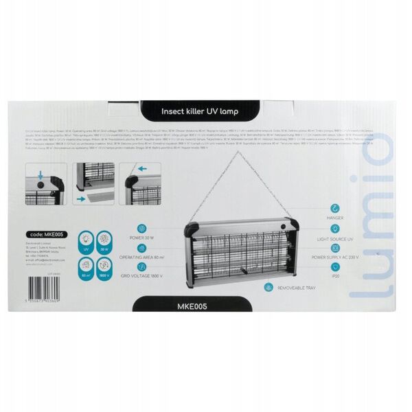 Λάμπα κουνουπιών 30W/80m2 IP20 fin MKE005
