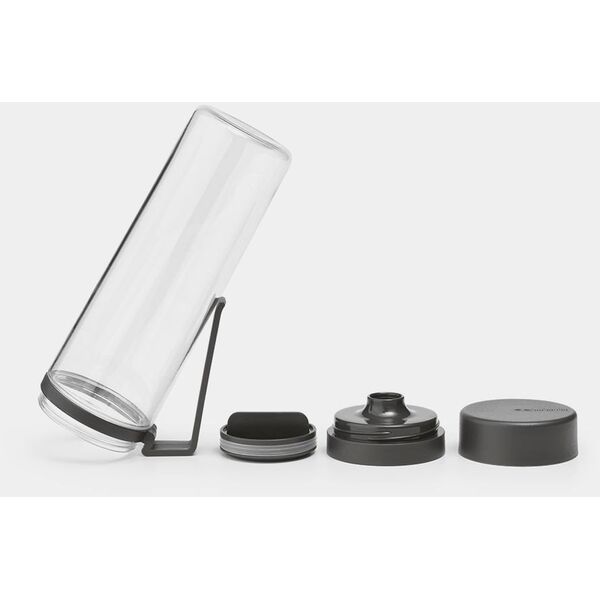 BRABANTIA Φτιάξτε & Πάρτε μπουκάλι νερού με σουρωτήρι σκούρο γκρι 148842