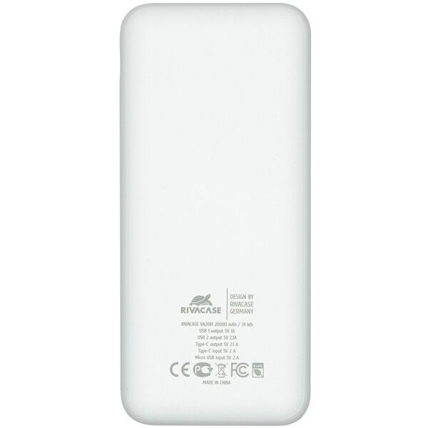 POWER BANK USB 20000MAH/VA2081 RIVACASE