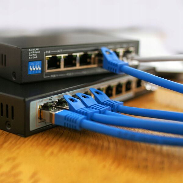 Extralink Κατηγορία 8.1 S/FTP 0,5m 40G Μπλε | Patchcord LAN | Χάλκινο καλώδιο δικτύου στριμμένο ζεύγος