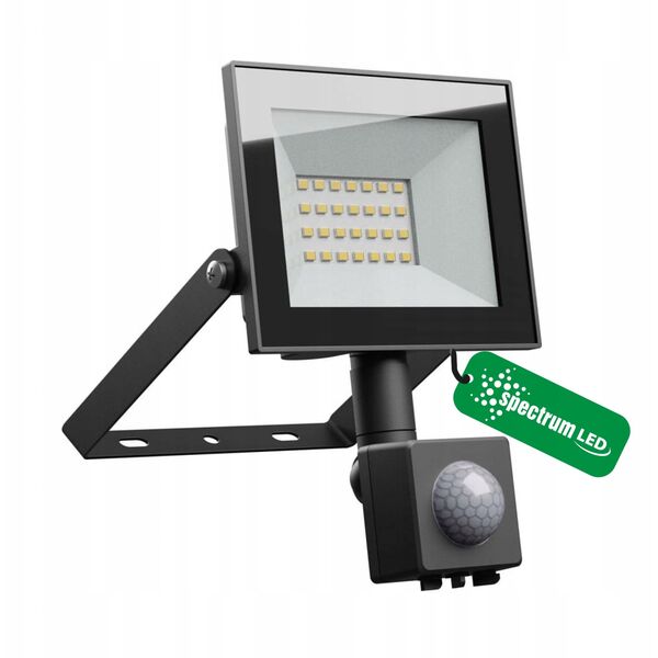 NOCTIS LUX 4 ΦΩΤΙΣΤΙΚΟ 20W NW 230V IP44 116x174x53mm ΜΑΥΡΟ αισθητήρας κίνησης PIR