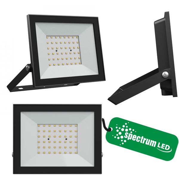 NOCTIS LUX 4 ΠΡΟΒΟΛΕΑΣ 50W CW 230V IP65 176x137x25mm ΜΑΥΡΟ