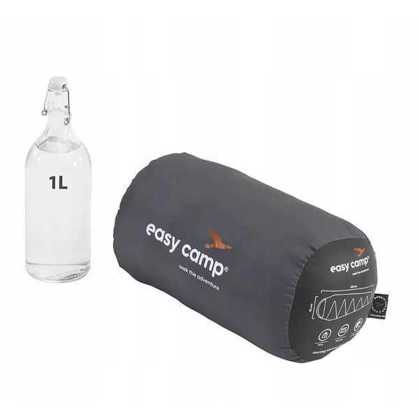 Easy Camp Starling Mummy Μαύρος 8°C | Υπνόσακος | 210 x 75 x 50 cm | -5 έως 12 °C | Διπλής κατεύθυνσης άνοιγμα, αυτόματο κλείδωμα