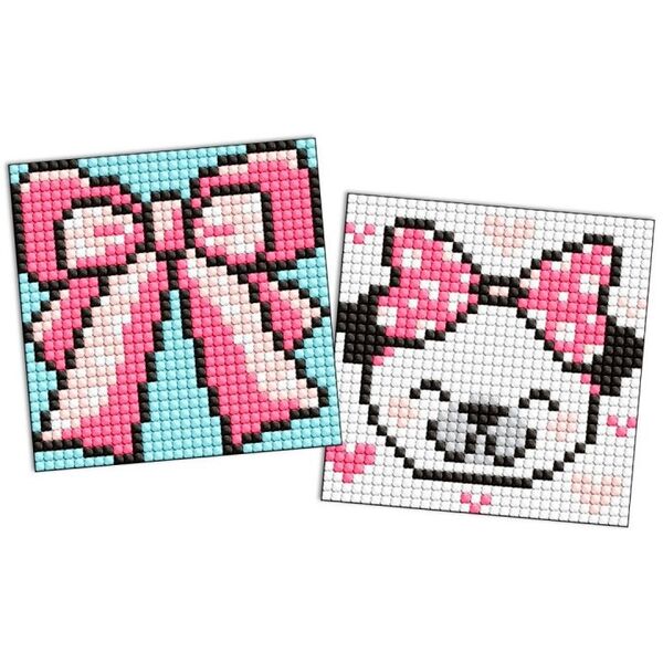 Diamentowa mozaika na naklejce IDEYKA, 9x9 cm, kids, muszka, 2 szt.