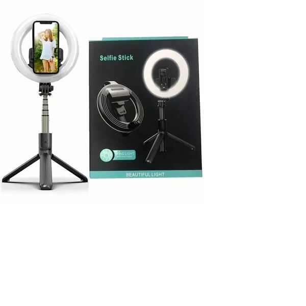 Mocco 4σε1 Καθολικό Selfie Stick με 3-Τόνους LED Λάμπα / Βάση Τρίποδο / Bluetooth Τηλεχειριστήριο