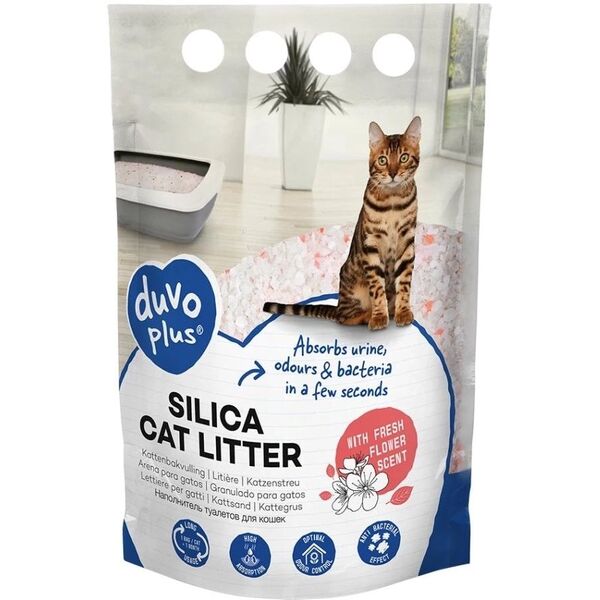 Duvo+ Premium Żwirek Silikonowy Dla Kota Kwiaty 2kg 5L