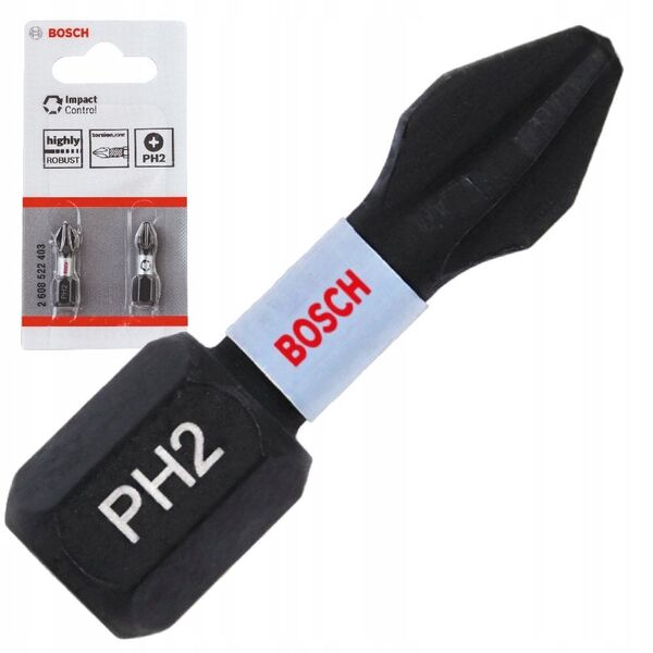 ΜΥΤΕΣ ΒΙΔΩΝ BOSCH 25MM PH2 2ΤΜΧ