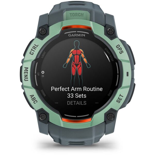 Garmin Instinct 3 50mm AMOLED λυκόφως/νέο τροπικό