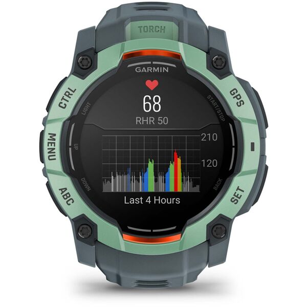 Garmin Instinct 3 50mm AMOLED λυκόφως/νέο τροπικό