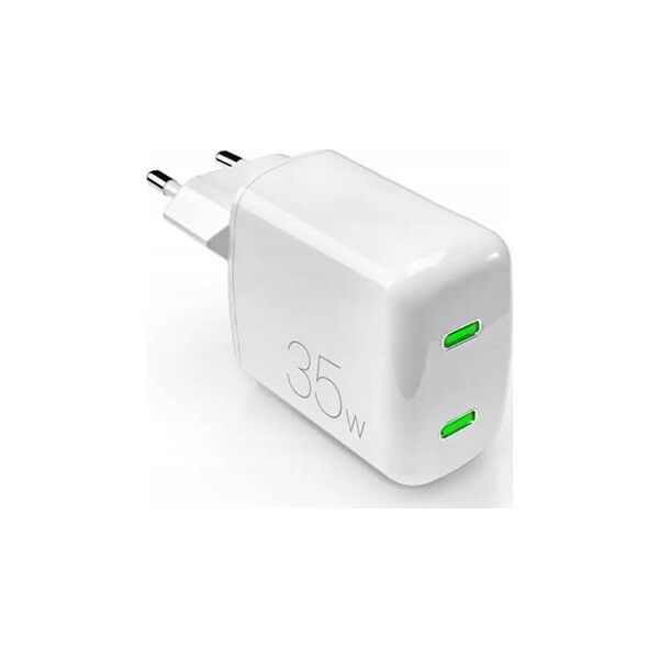 Ładowarka Puro PURO MiniPro Wall Charger GaN - Ładowarka sieciowa 2 x USB-C 35W PD (biały)