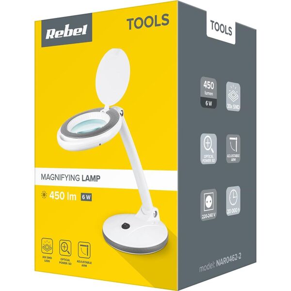 Lampka biurkowa Rebel biała  (NAR0462-2)