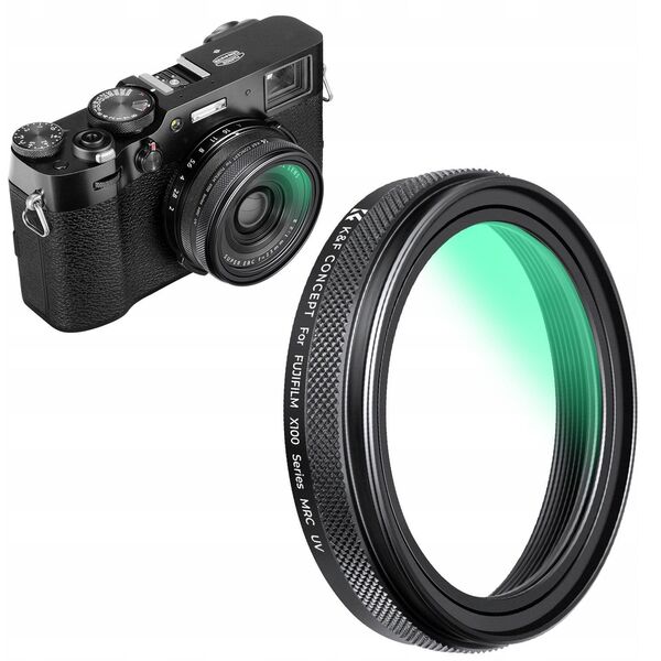 Zestaw 3w1 Filtr UV Nano-X Dekielek Osłona K&F do FujiFilm X100 X100S X100V / SKU:2335