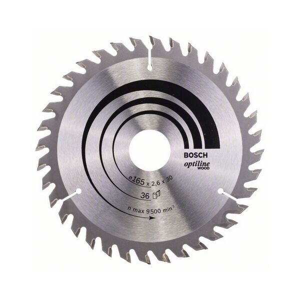 Bosch Tarcza pilarska Optiline Wood 165 x 30mm 36z (2608640603)
