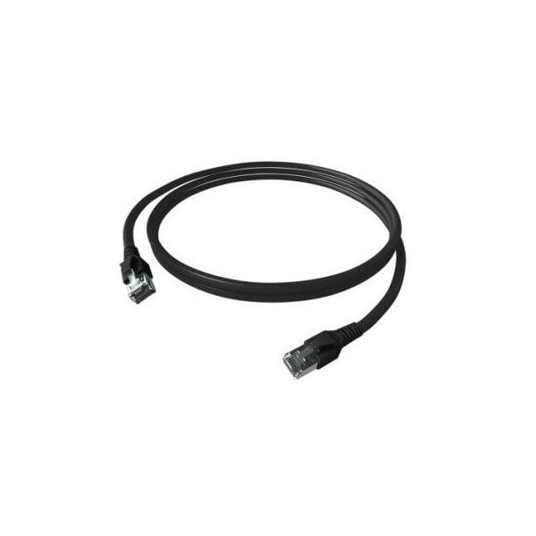 Kabel krosowy EasyLan FlexBoot Cat.6A, S/FTP, czarny, 1,5 m
