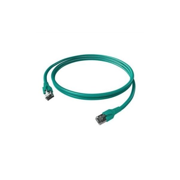 Kabel krosowy EasyLan FlexBoot Cat.6A, S/FTP, turkusowy, 0,5 m