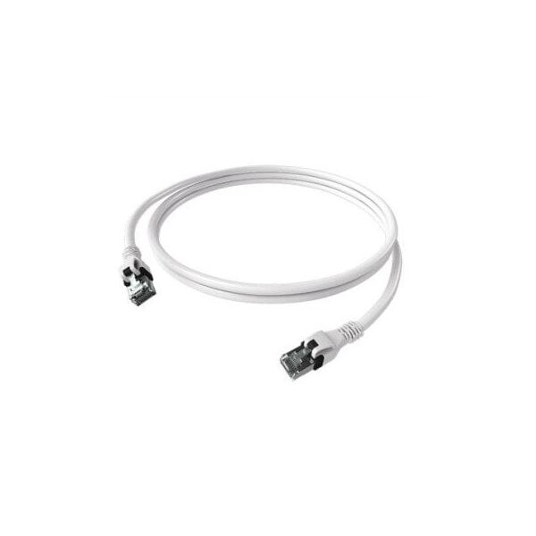 EasyLan DualBoot PushPull Patch Cable Cat.6A (Class EA), S/FTP, RJ45 / RJ45, biały, 1 m