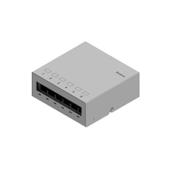 Panel EasyLan Desk Consolidation Point, dla 6x Keystone, RAL7035