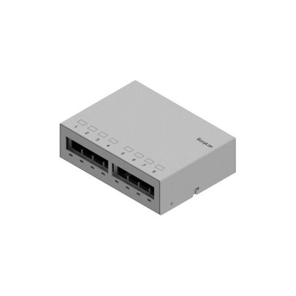 EasyLan Desk Consolidation Point Panel, dla 8x Keystone, RAL7035