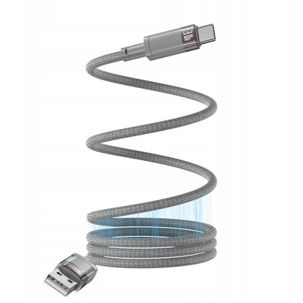 yesido Μαγνητικό Καλώδιο CA173 18W USB-TC 1m 3A, ΓΚΡΙ / SZARY