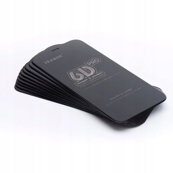 Tempered Glass 6D Pro Veason Glass (SET 10in1) - για Iphone 13 μαύρο
