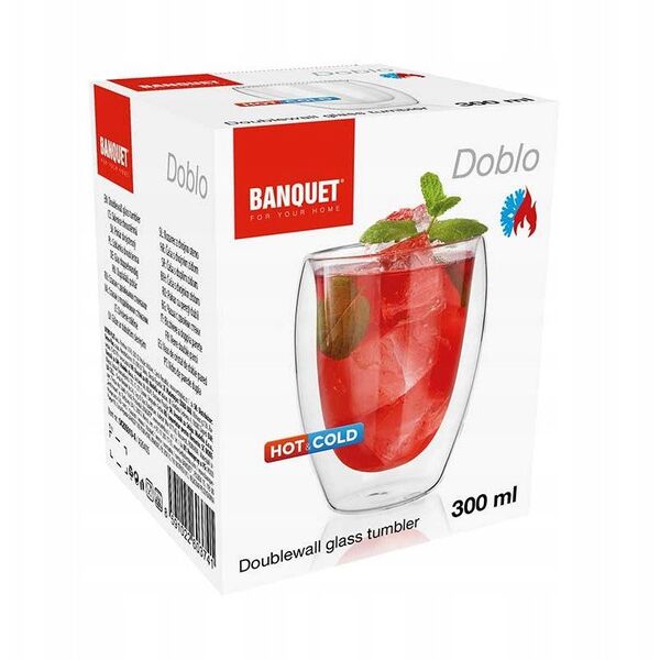 SZKLANKA TERMICZNA 300ml Z PODWÓJNĄ SCIANKĄ DO KAWY NAPOJÓW