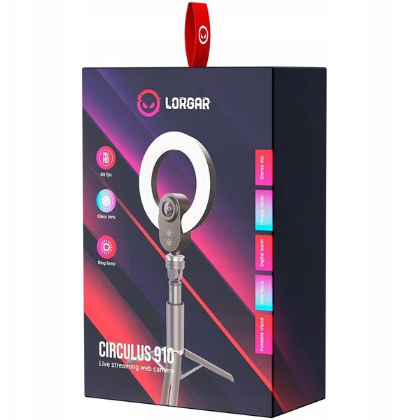Streamer Lorgar LORGAR Webcam Circulus 910  Ring light/5MP/60fps/Auto focus retail