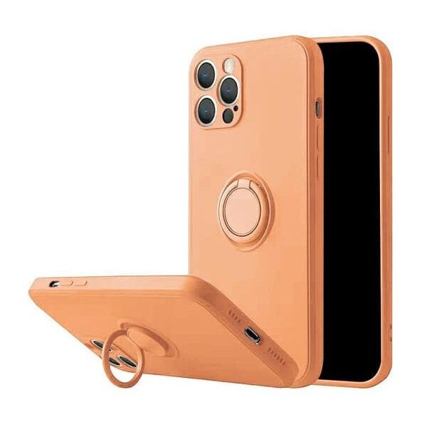Mocco Pastel Ring Silicone Back Case for Xiaomi Redmi Note 9T Orange