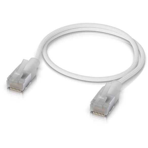 Ubiquiti UACC-Cable-Patch-EL-C6A-0.3M-W καλώδιο δικτύου Ημιδιαφανές, Λευκό 0,3 m Cat6a