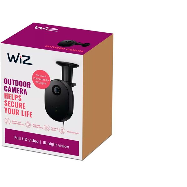 WiZ Εξωτερική Κάμερα μαύρο Cable