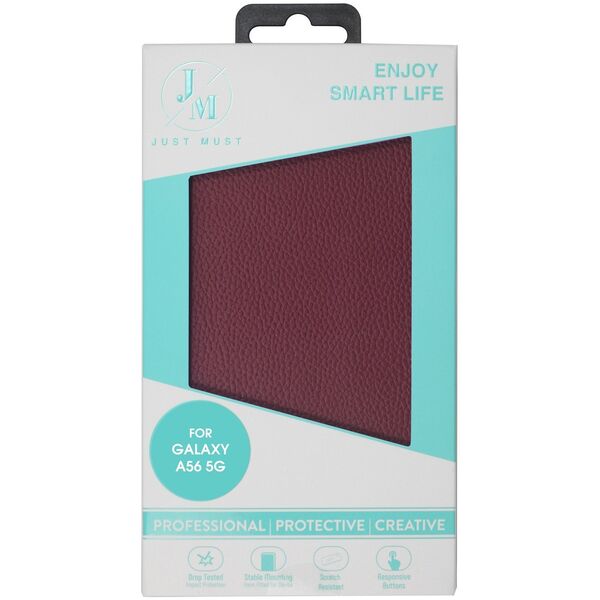 Θήκη Flip Stand JM για Galaxy A56, Burgundy