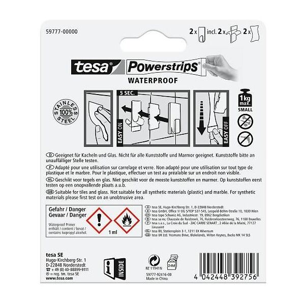TESA 59777-00000-00 γάντζος εσωτερικός καθολικός ανοξείδωτος χάλυβας 1 τεμ.