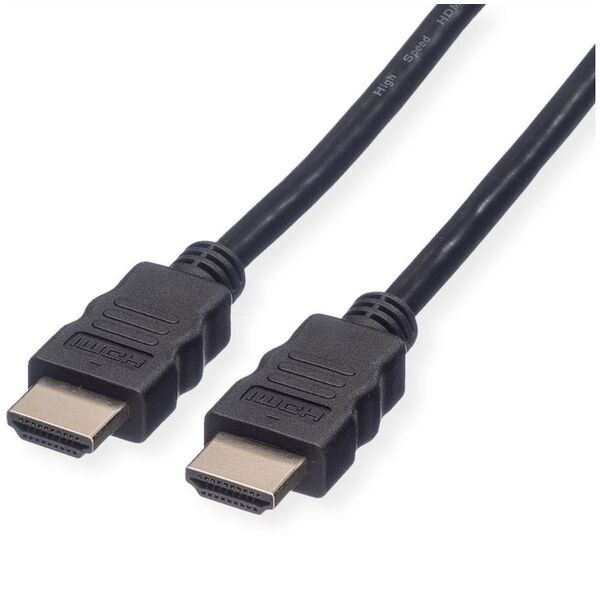 Καλώδιο ROLINE RM HDMI High Speed + Ethernet, M/M, μαύρο, 5 m