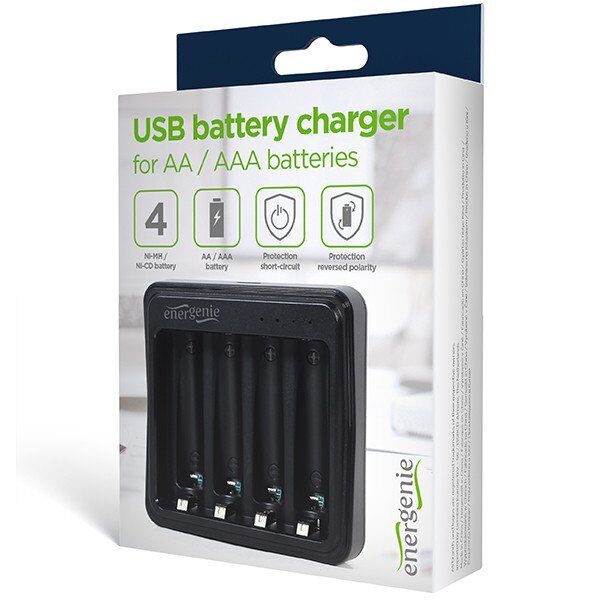 Gembird Bateriju lādētājs USB /  4x AA/ AAA