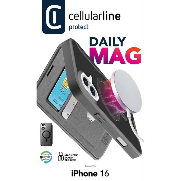 Cellularline 8018080483790 pokrowiec na telefon komórkowy 15,5 cm (6.1") Folio Czarny