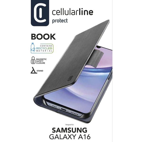 Cellularline 8018080489716 pokrowiec na telefon komórkowy 17 cm (6.7") Folio Czarny