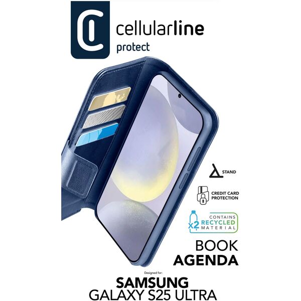 Cellularline 8018080491306 pokrowiec na telefon komórkowy 17,3 cm (6.8") Folio Niebieski