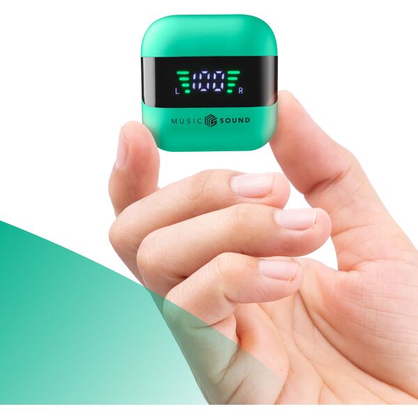 Music Sound 8018080488641 Zestaw słuchawkowy Bezprzewodowy Douszny Połączenia/muzyka Bluetooth Zielony