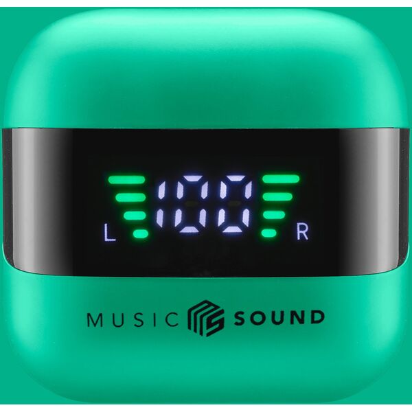 Music Sound 8018080488641 Zestaw słuchawkowy Bezprzewodowy Douszny Połączenia/muzyka Bluetooth Zielony