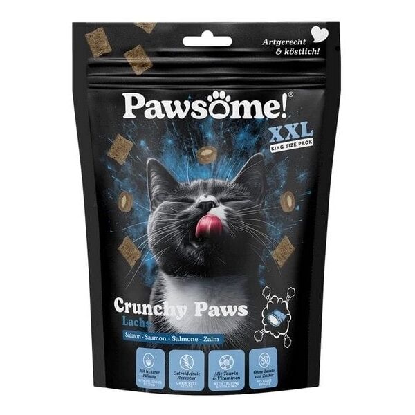 Pawsome Crunchy Paws Przysmak dla Kota Łosoś 150g
