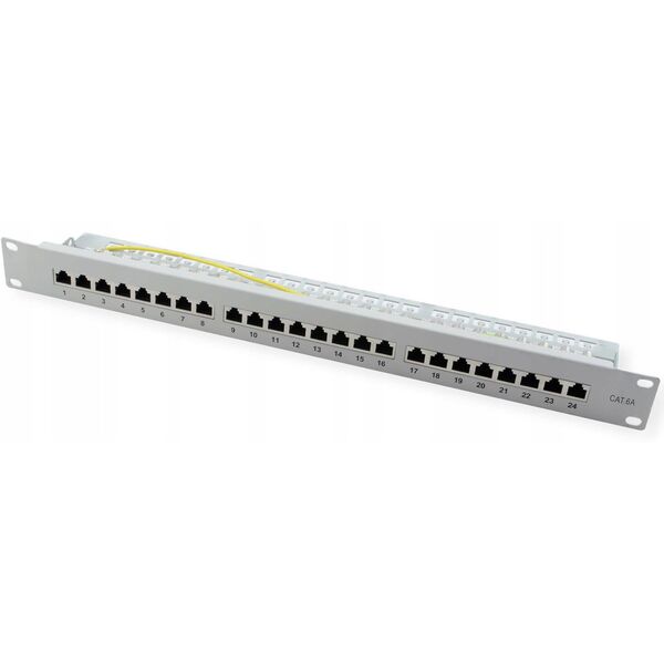 VALUE Patch panel kat. 6A (klasa EA) 19, 24 porty, STP, szary