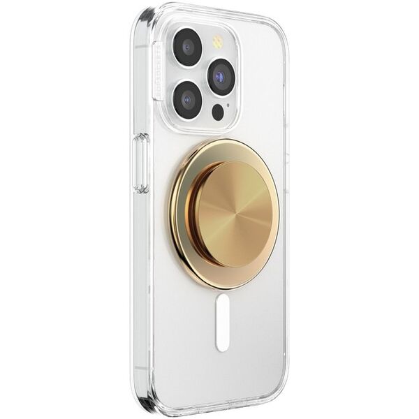 Uchwyt i podstawka do telefonu           Popsockets Round Radial Gold Aluminum MagSafe złoty 807259