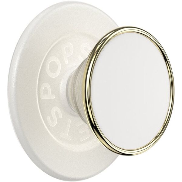 Uchwyt i podstawka do telefonu           Popsockets Round Luxe Coconut Creme Enamel MagSafe beżowy 808938