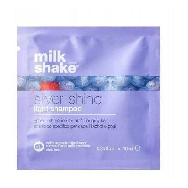 Milk Shake, Silver Shine Light, Sulfates-Free, Hair Shampoo, For Neutralisation Of Yellow Tones, 10 ml For Women