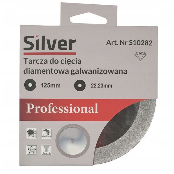 TARCZA DIAMENTOWA DO CIĘCIA 125x1,1x15mm /SILVER
