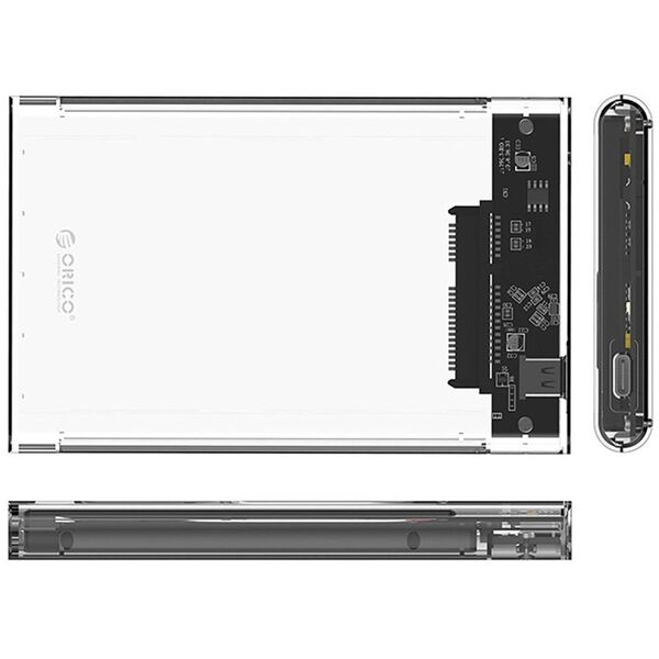 Kieszeń obudowa na dysk 2139C3 2.5'' HDD / SSD USB-C 5Gb/s - przezroczysta ORICO