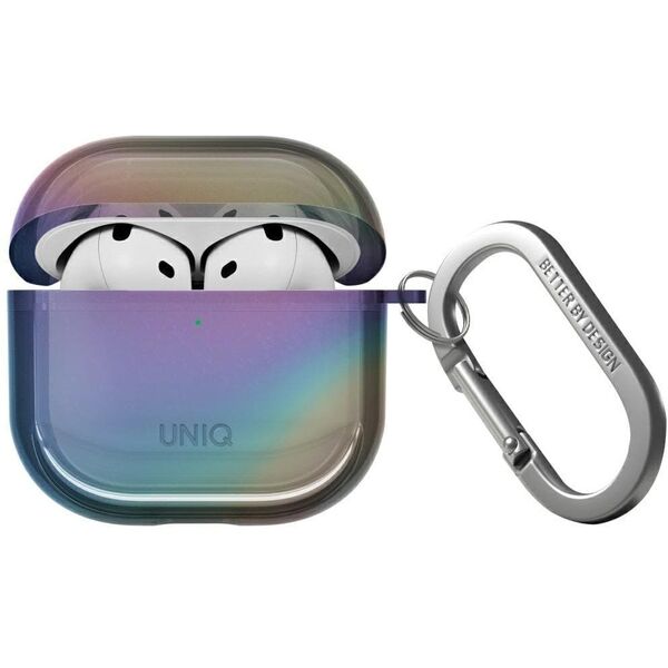 Etui UNIQ Iridescia do AirPods 4 Hang    Case midnight quartz