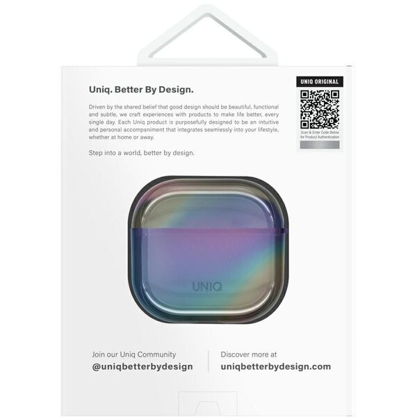 Etui UNIQ Iridescia do AirPods 4 Hang    Case midnight quartz