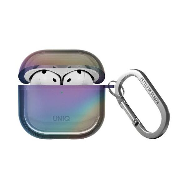Etui UNIQ Iridescia do AirPods 4 Hang    Case midnight quartz