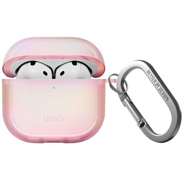 Etui UNIQ Iridescia do AirPods 4 Hang    Case pink prism