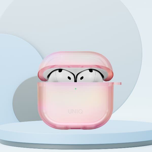 Etui UNIQ Iridescia do AirPods 4 Hang    Case pink prism